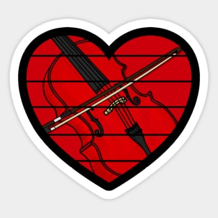 Valentines Cello Cellist Wedding Musician Sticker